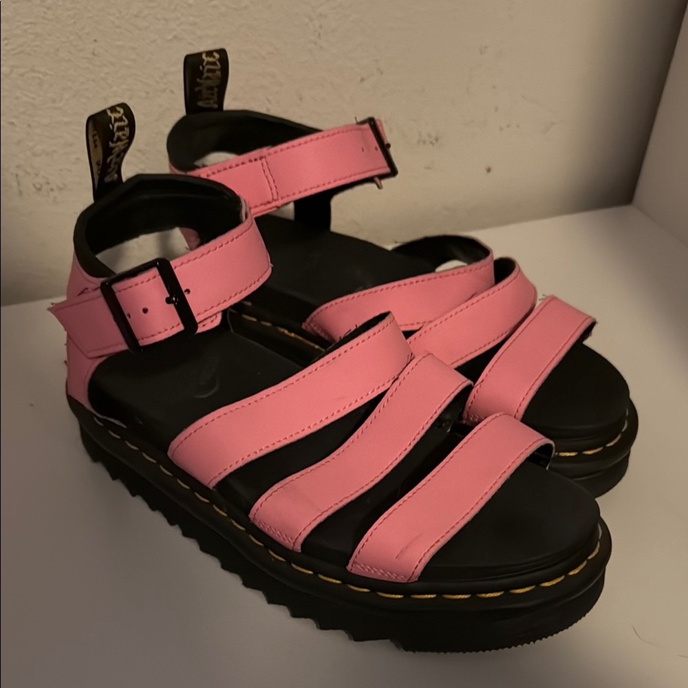 Dr. Martens Pink Strappy Blair Sandals